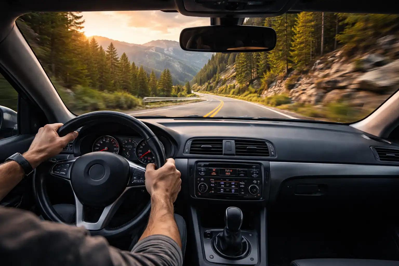 The car engine stops when braking